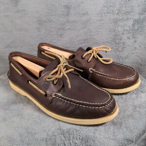 Sperry Brown 2-Eye Boat Shoes Top Sider Men's Size 10.5M Nautical Brown #0195115